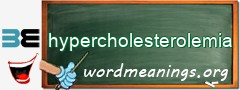 WordMeaning blackboard for hypercholesterolemia